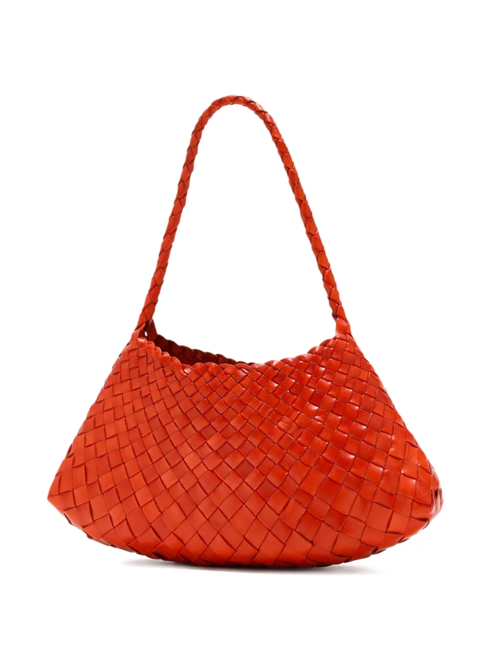 DRAGON DIFFUSION Rosanna woven-leather shoulder bag - Oranje