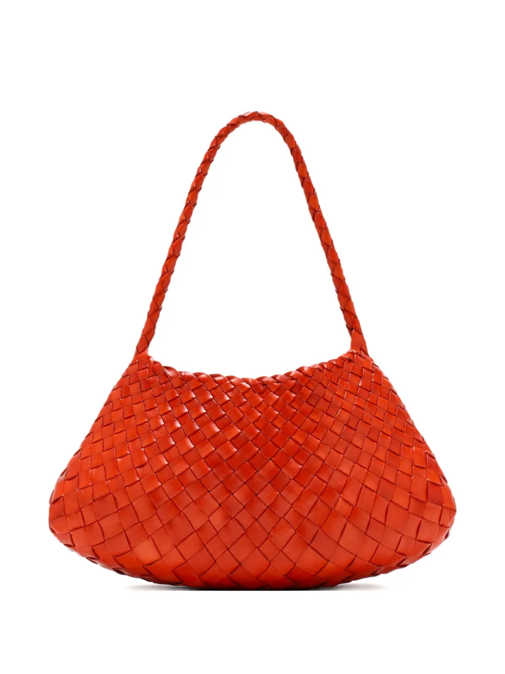 Dragon Diffusion Rosanna Woven-leather Shoulder Bag In Orange