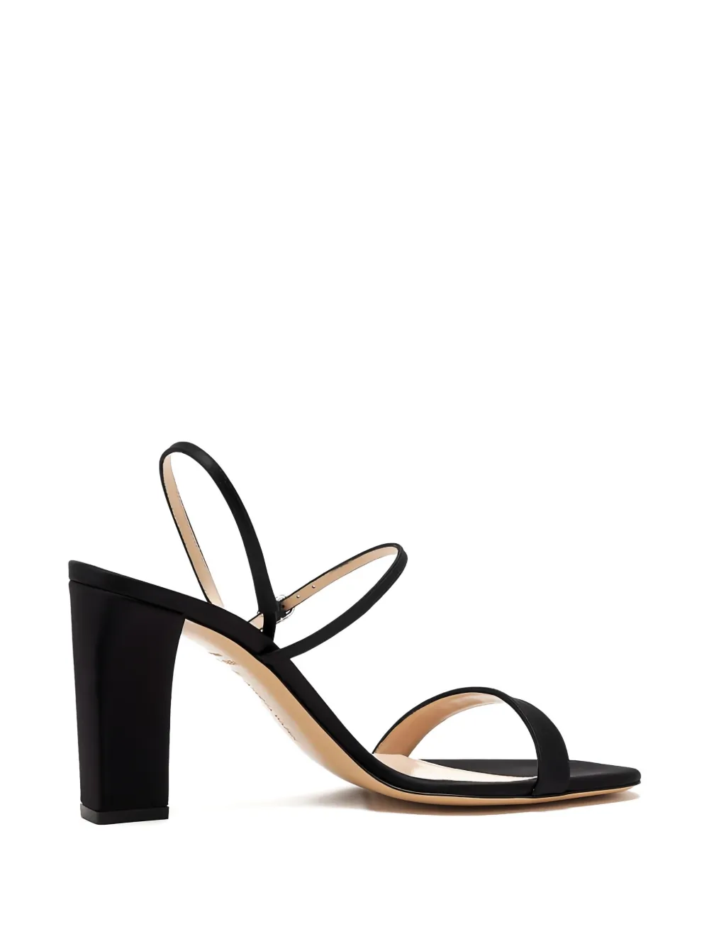 Andrea Wazen 85mm Hally Block crystal-buckle sandals Black