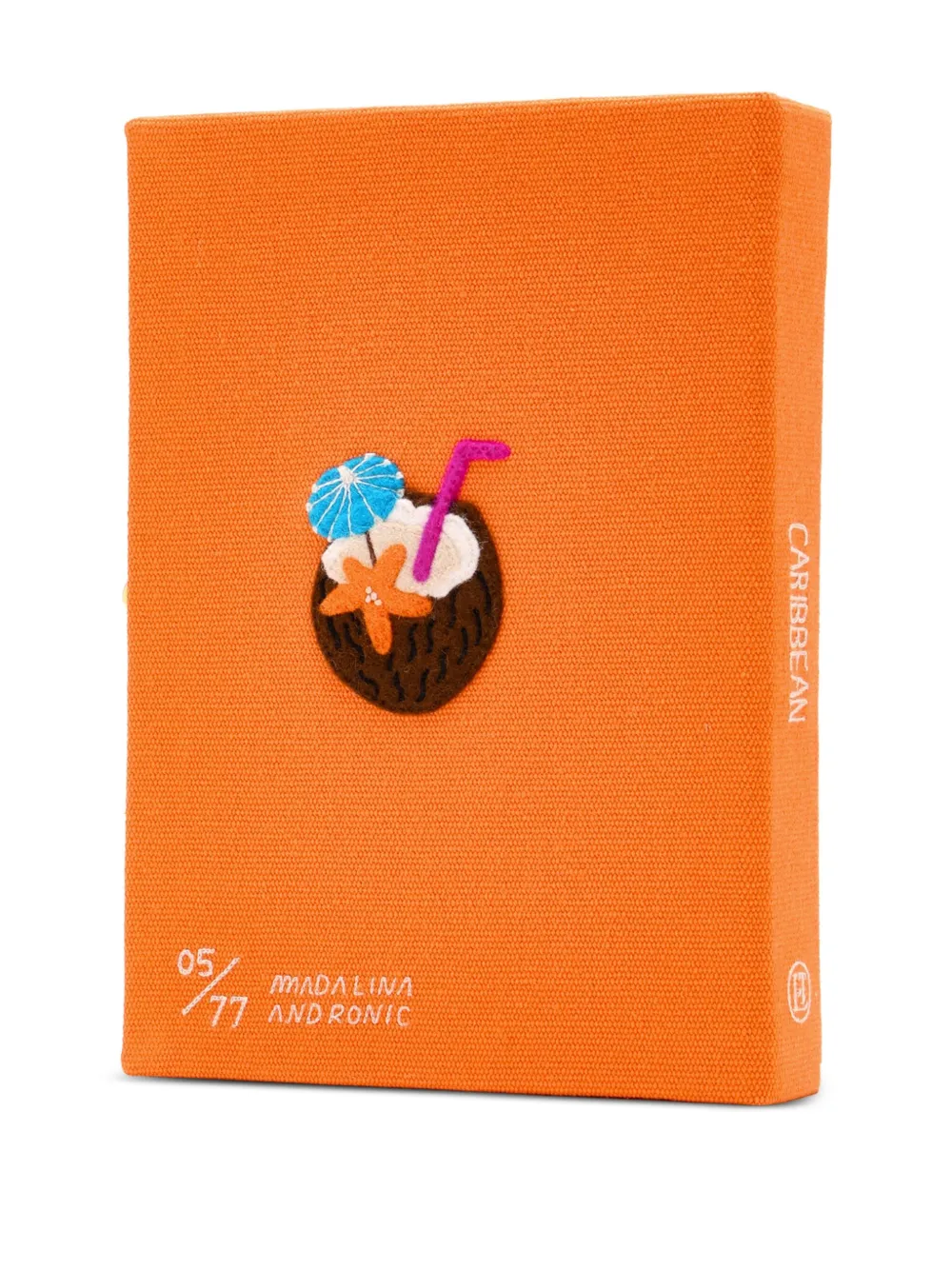 Olympia Le-Tan small embroidered felt-applique clutch bag - Oranje