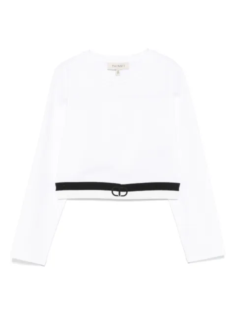 TWINSET Kids long-sleeve waistband sweatshirt