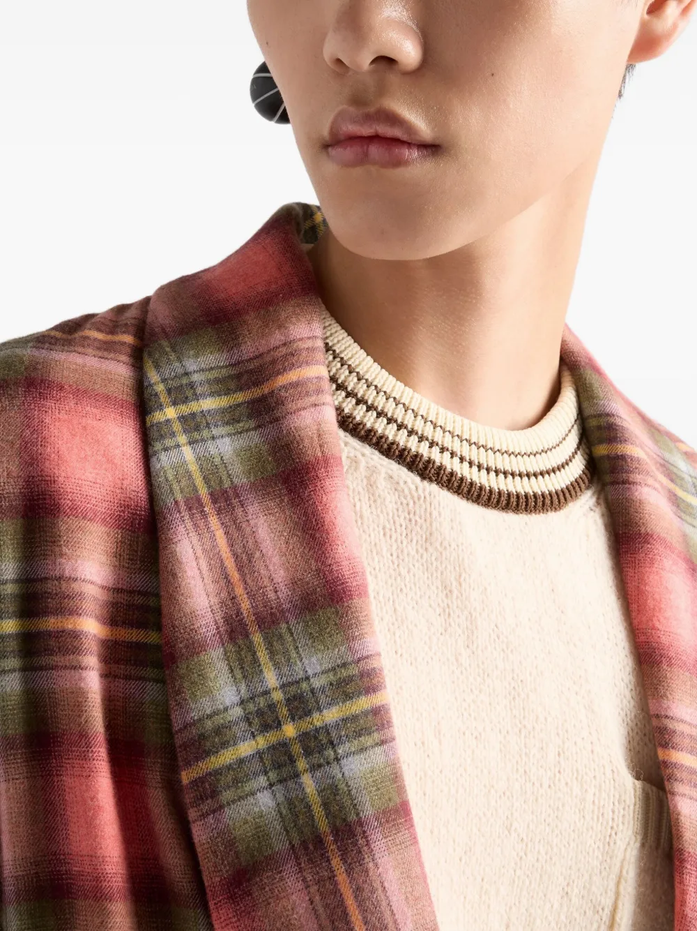 Prada Katoenen badjas met enkele rij knopen Roze