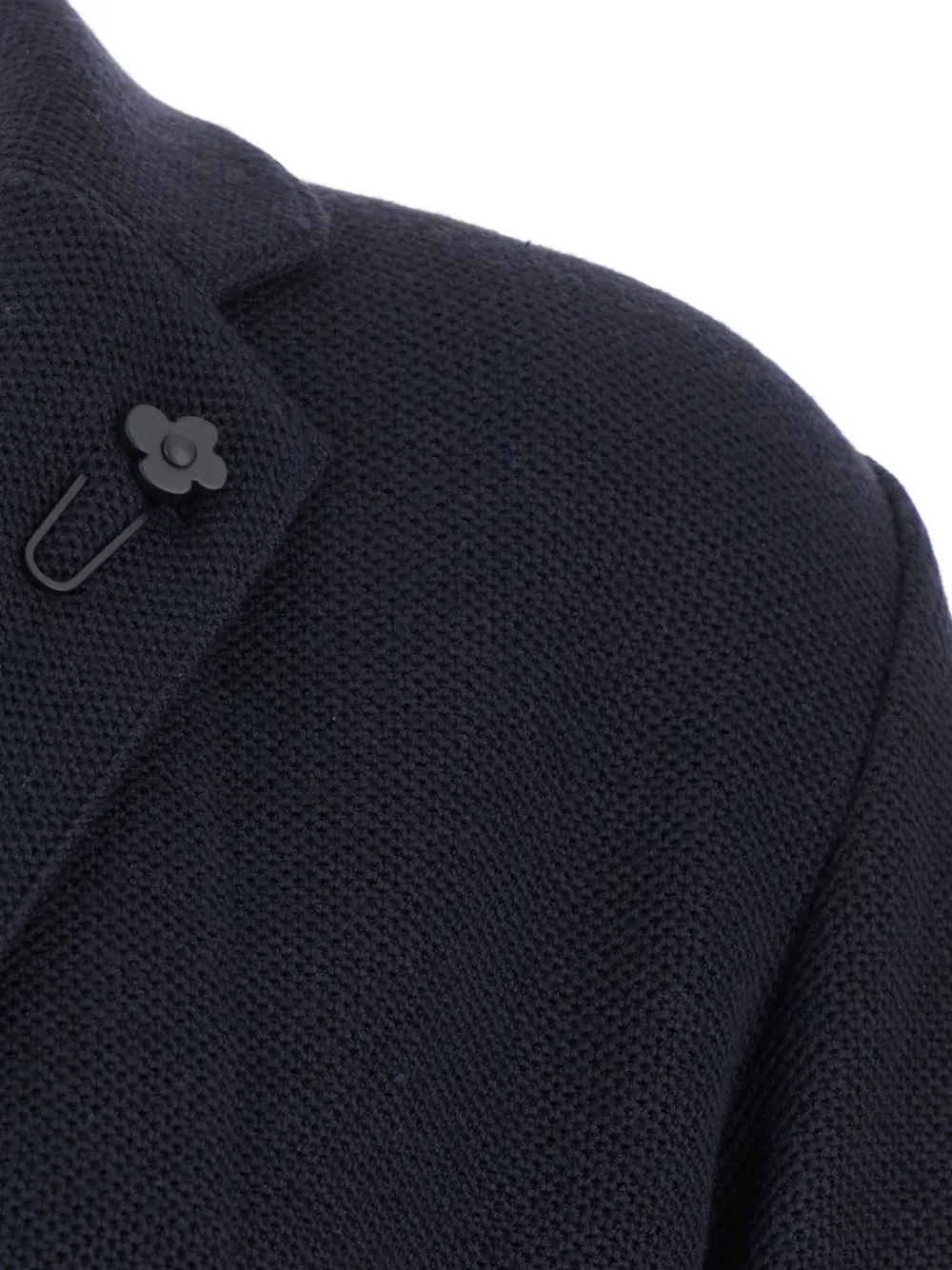 Lardini knitted flower-detail blazer Blauw