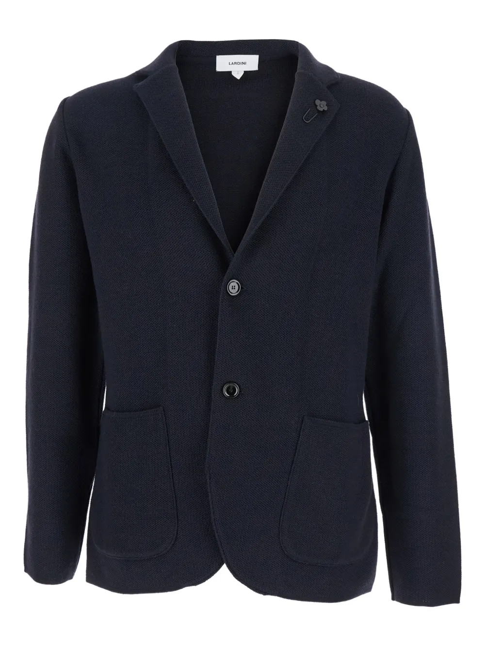 Lardini knitted flower-detail blazer Blauw