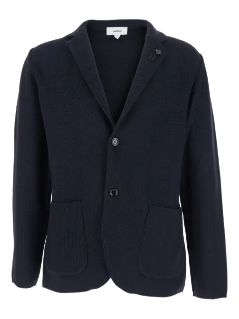 Lardini knitted flower-detail blazer