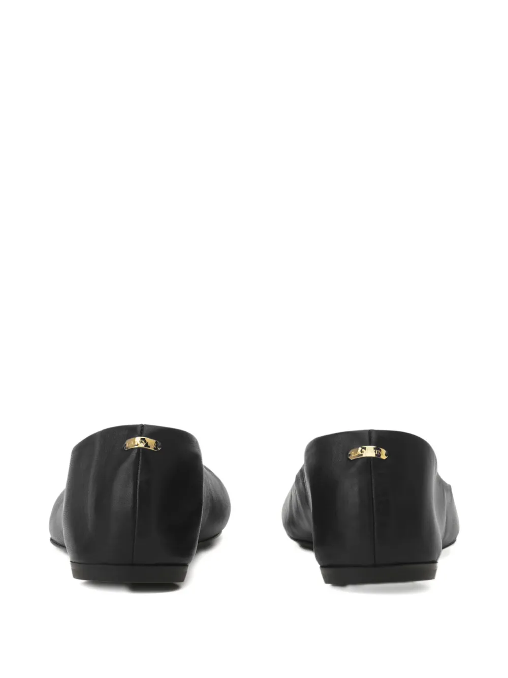 Lanvin The Ballerina Flat In Leather In Black