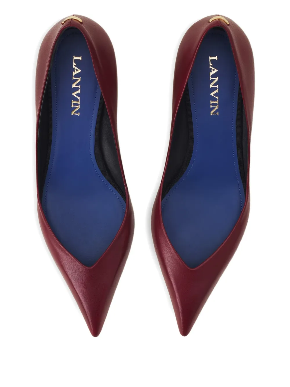 Lanvin Pumps met bewerkte hak Rood