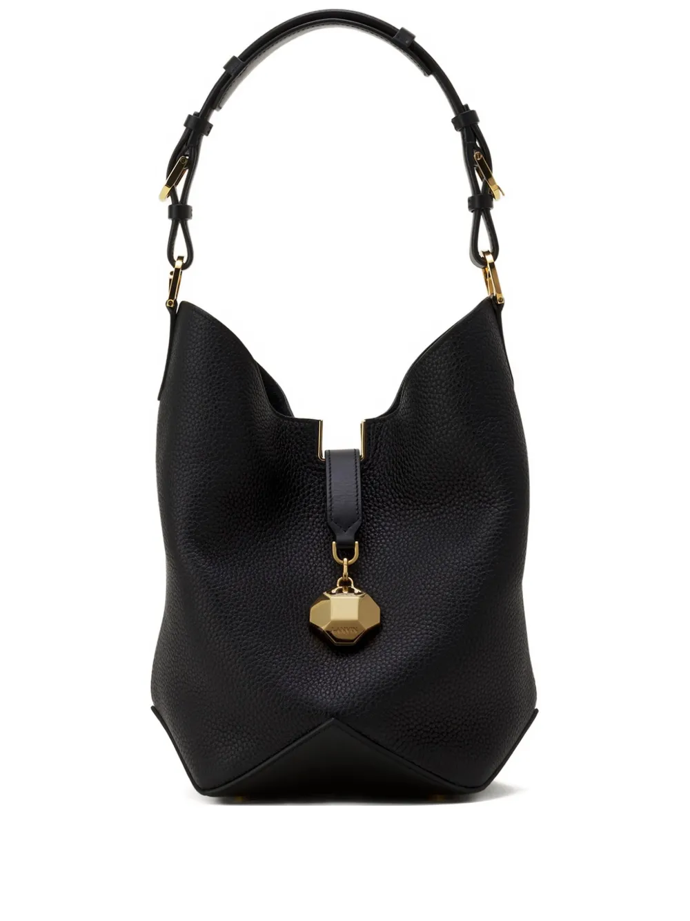 Lanvin geometric-detail bucket bag | Black | Image 1