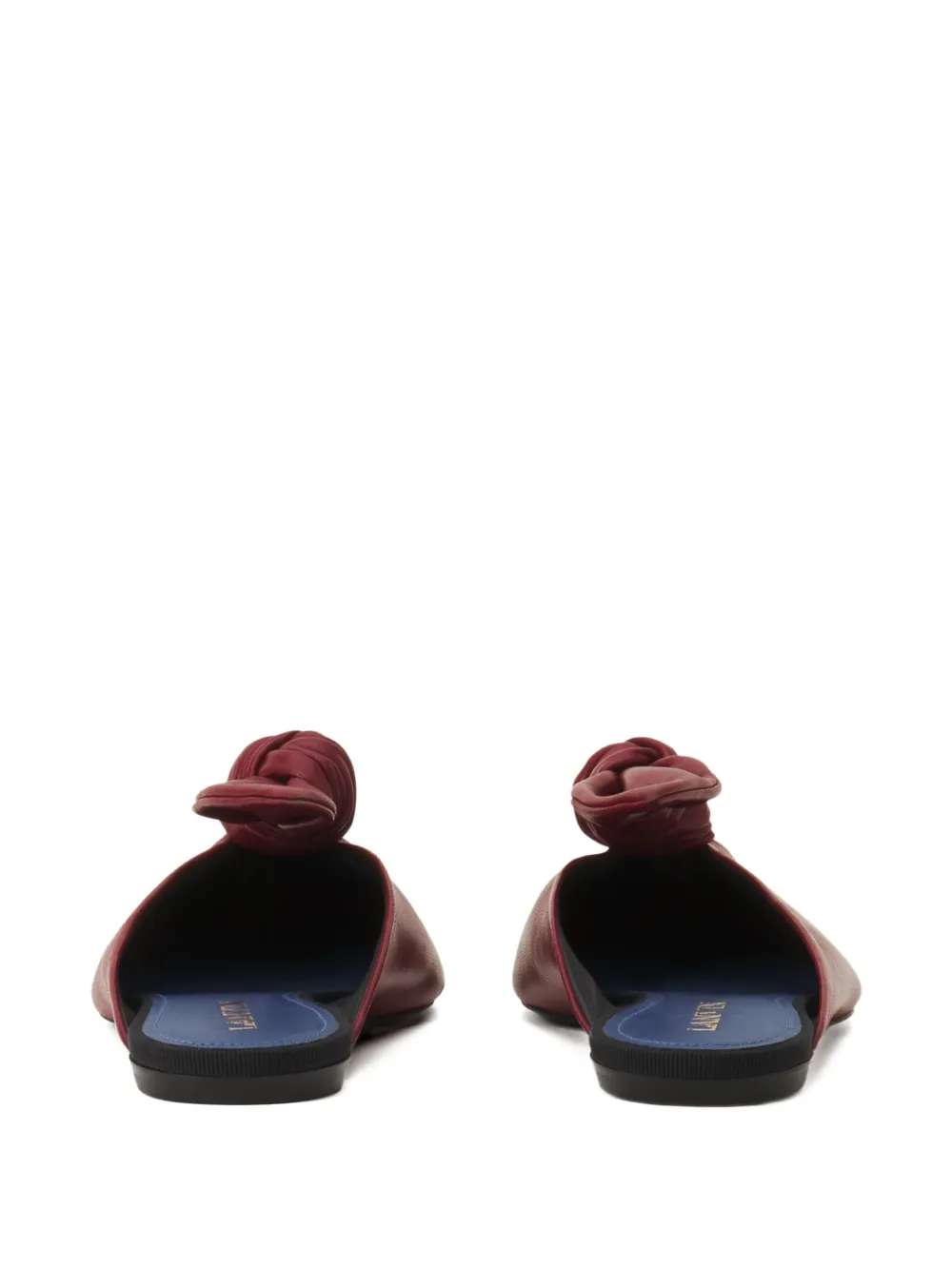 Lanvin Muiltjes met geknoopt detail en puntige neus Rood