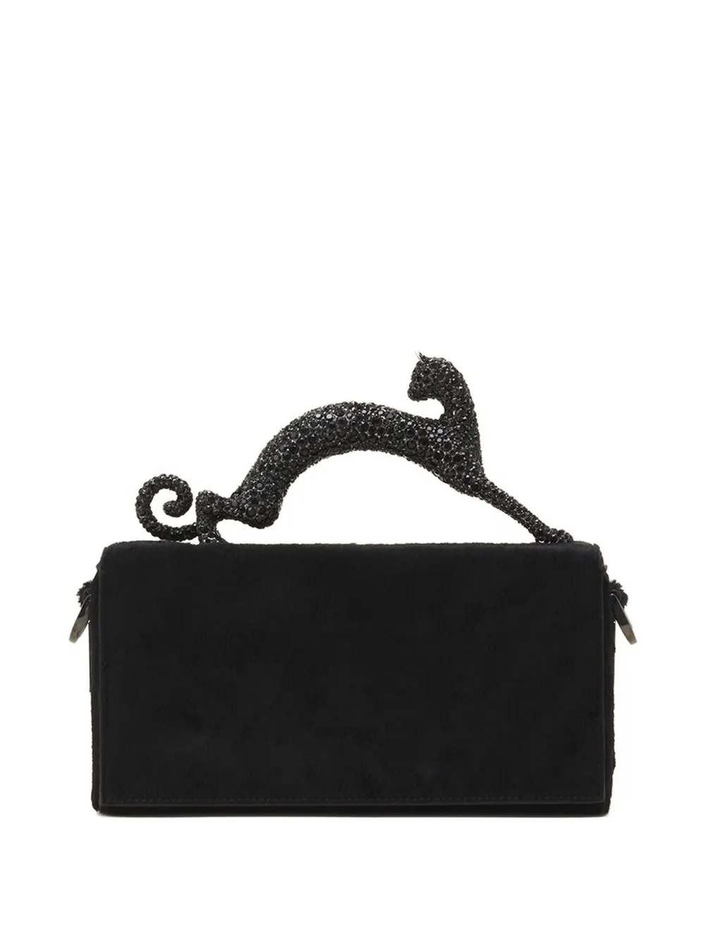 Lanvin Pencil Cat leren crossbodytas Zwart