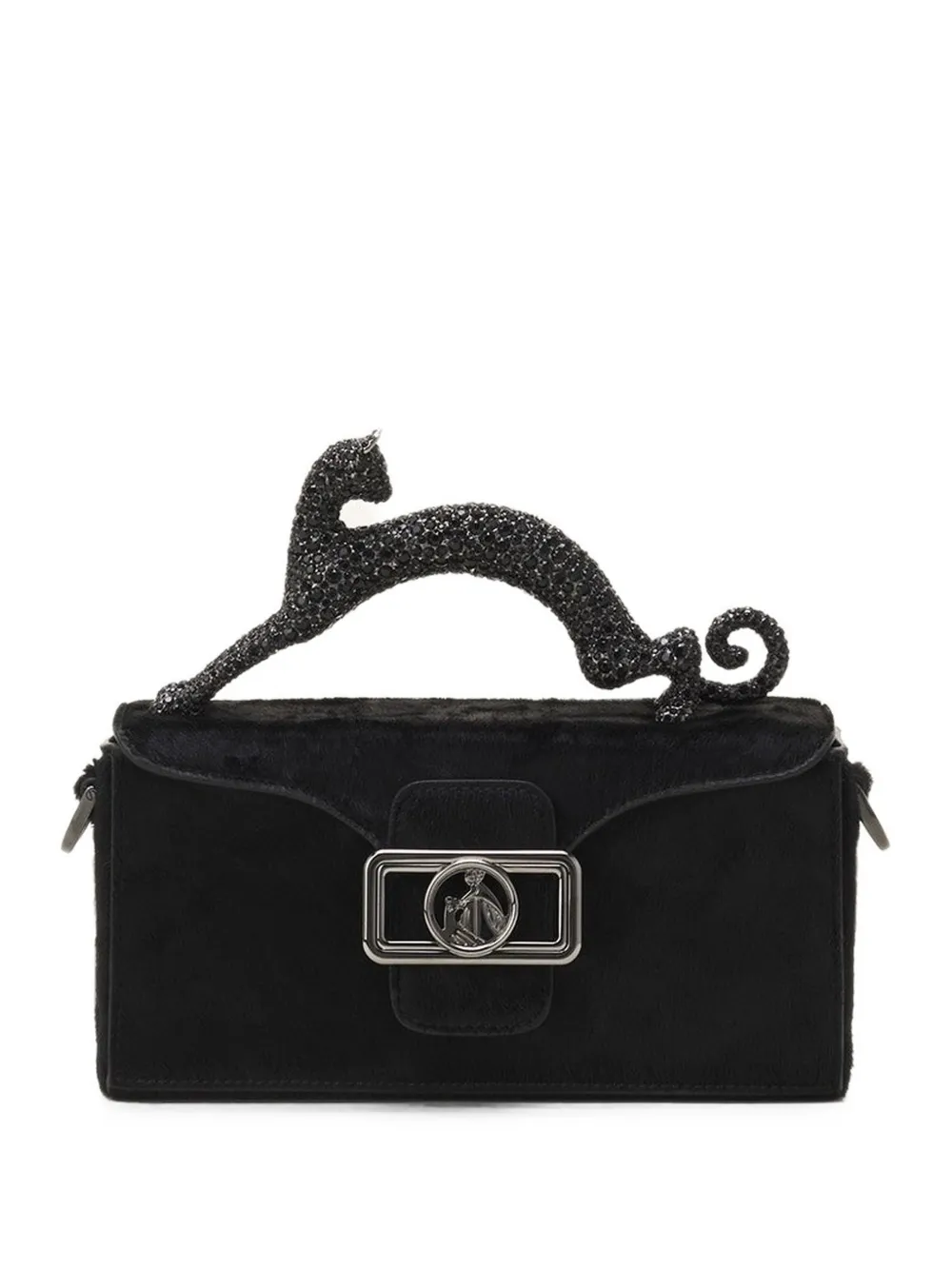 Lanvin Pencil cat leather crossbody bag