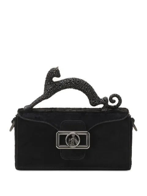 Lanvin Pencil Cat nano bag in pony effect and rhinestones