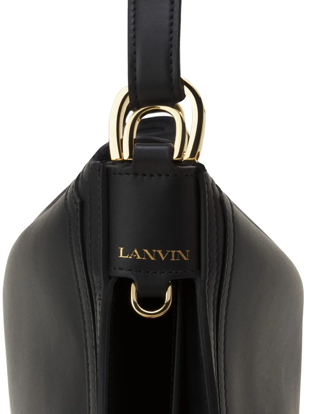 Lanvin Sac Compagnon Shoulder Bag In Black