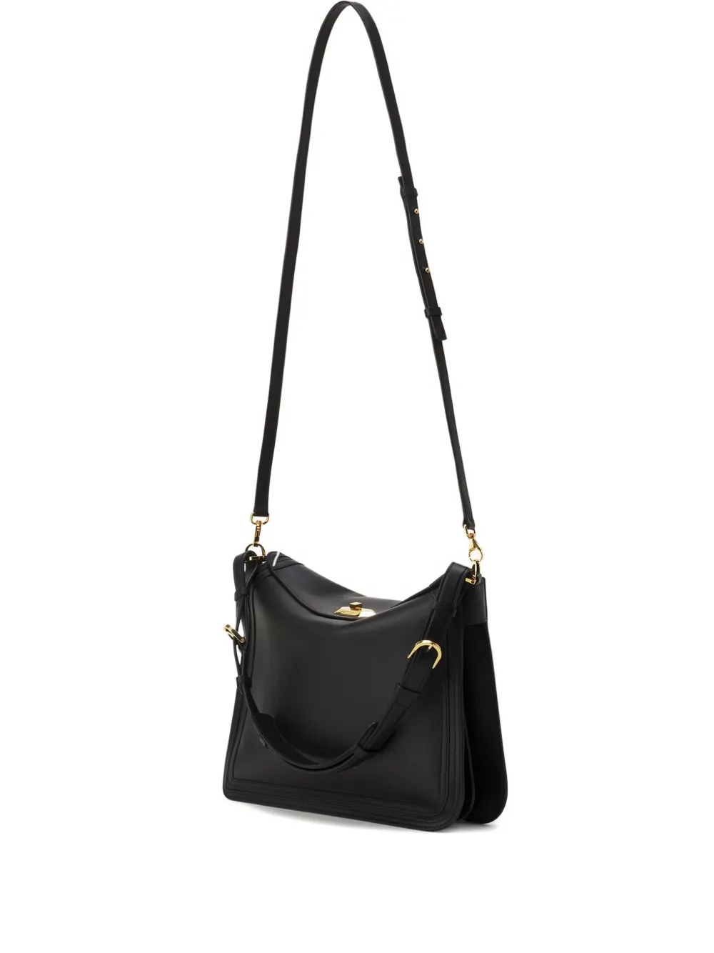 Lanvin Sac Compagnon Shoulder Bag In Black