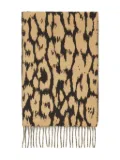 Lanvin leopard-print fringed scarf - Neutrals