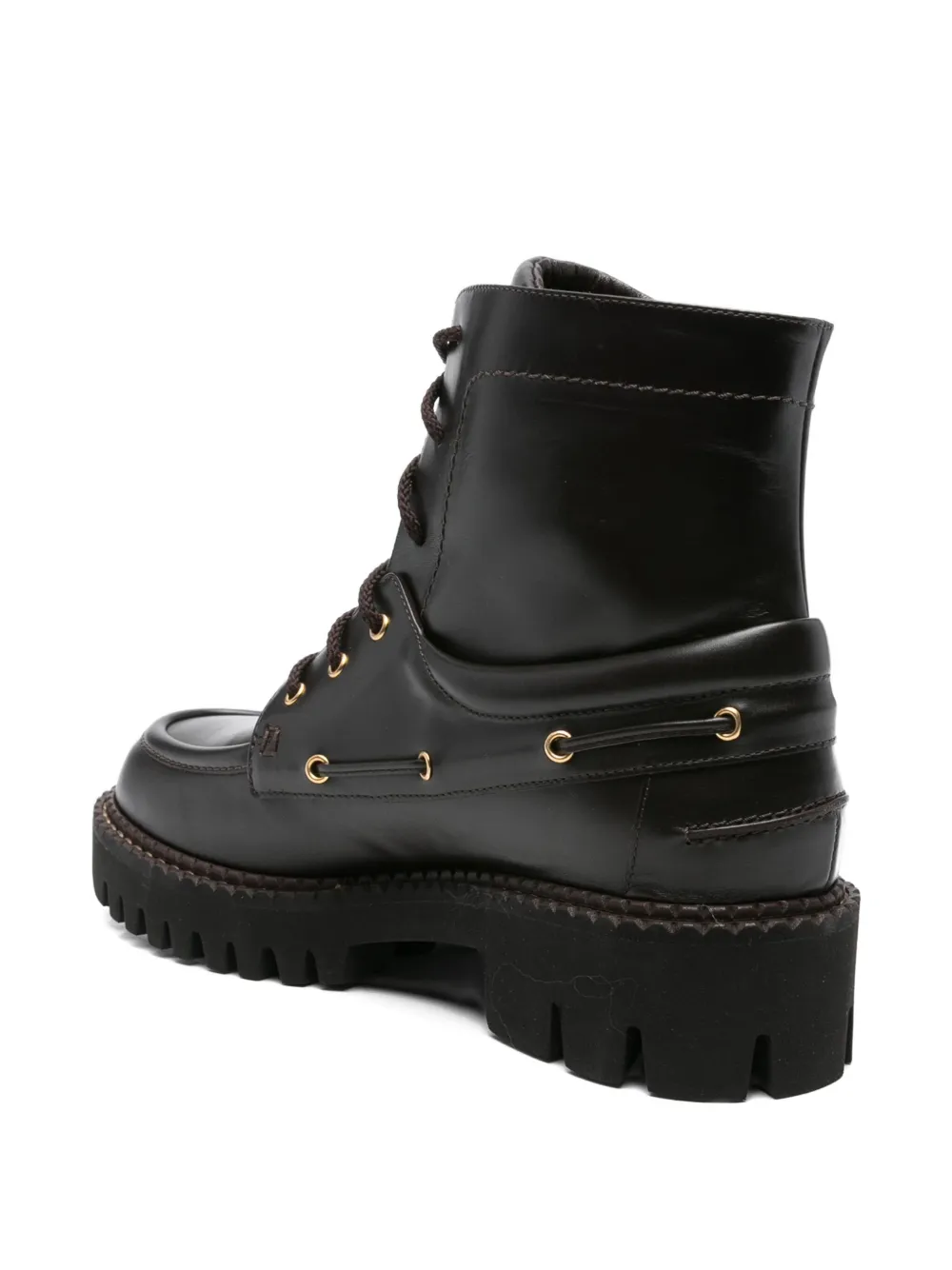 TRUMAN´S lace-up lug sole boots Brown