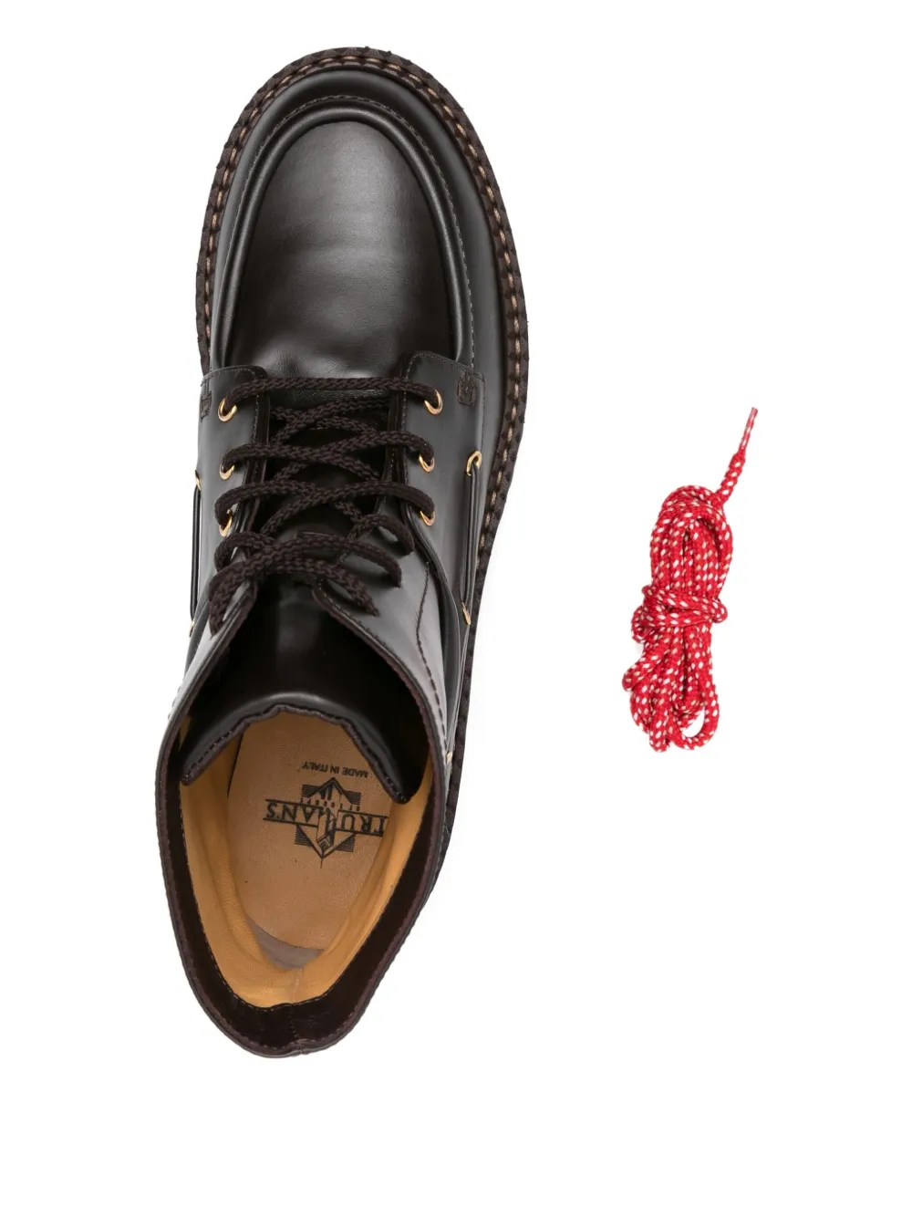 TRUMAN´S lace-up lug sole boots Brown