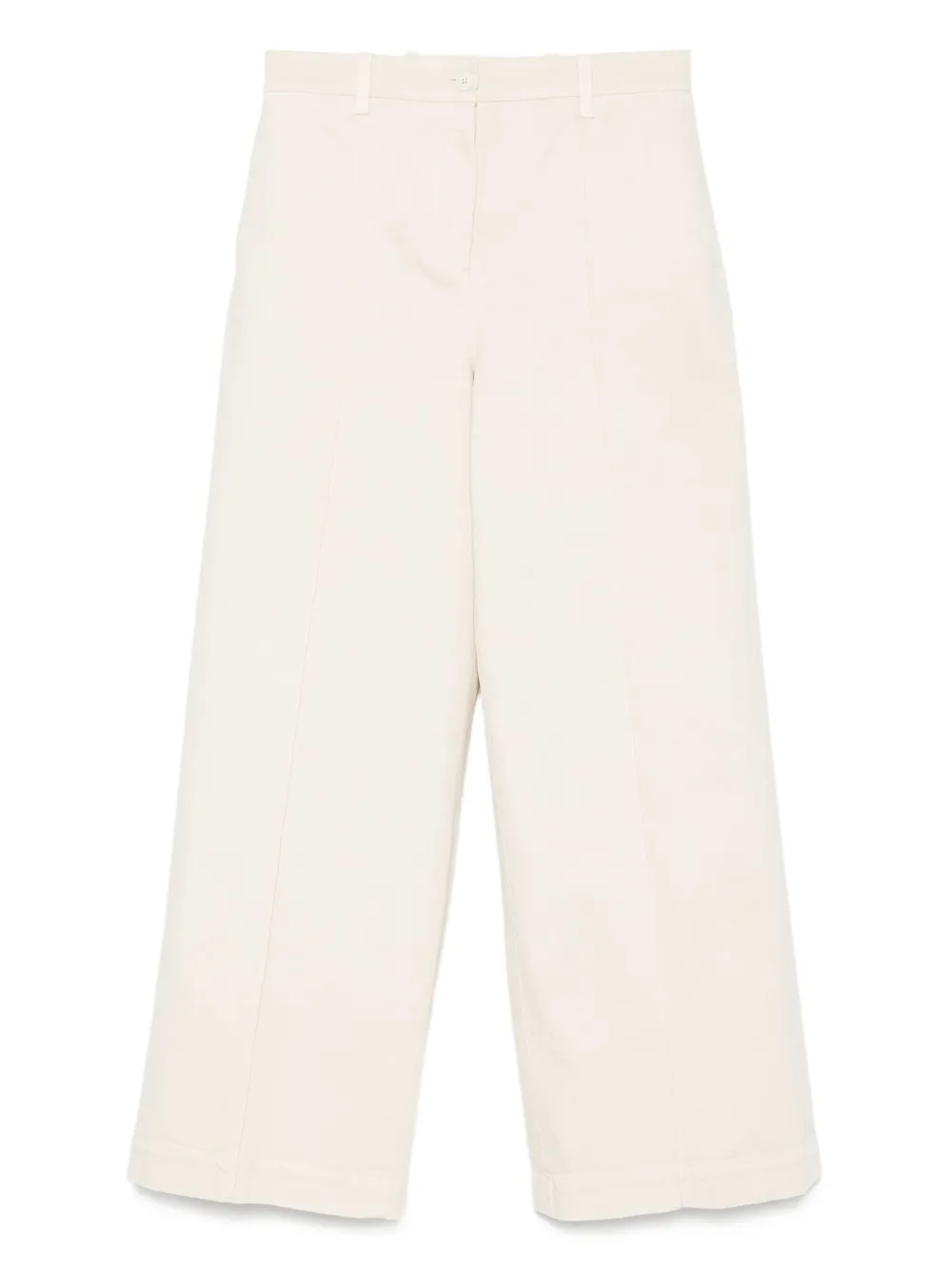 Eleventy Katoenen broek met naaddetail Beige