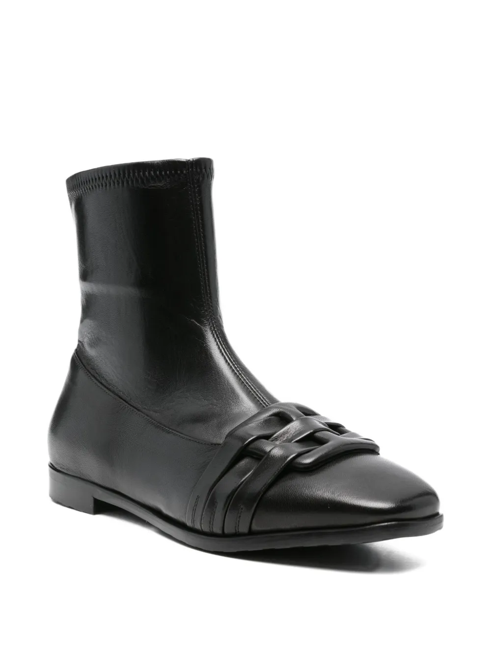 TRUMAN´S buckle-detail leather boots Black