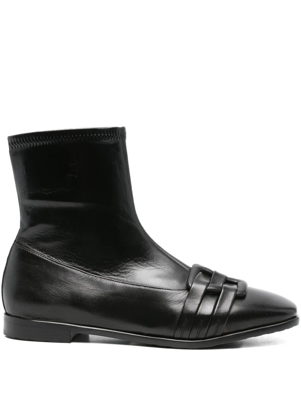 TRUMAN´S buckle-detail leather boots Black