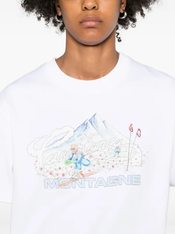 Casablanca Tシャツ Lサイズ ホワイト Casablanca/カサブランカ｜'Montagne Sportif' Tシャツ