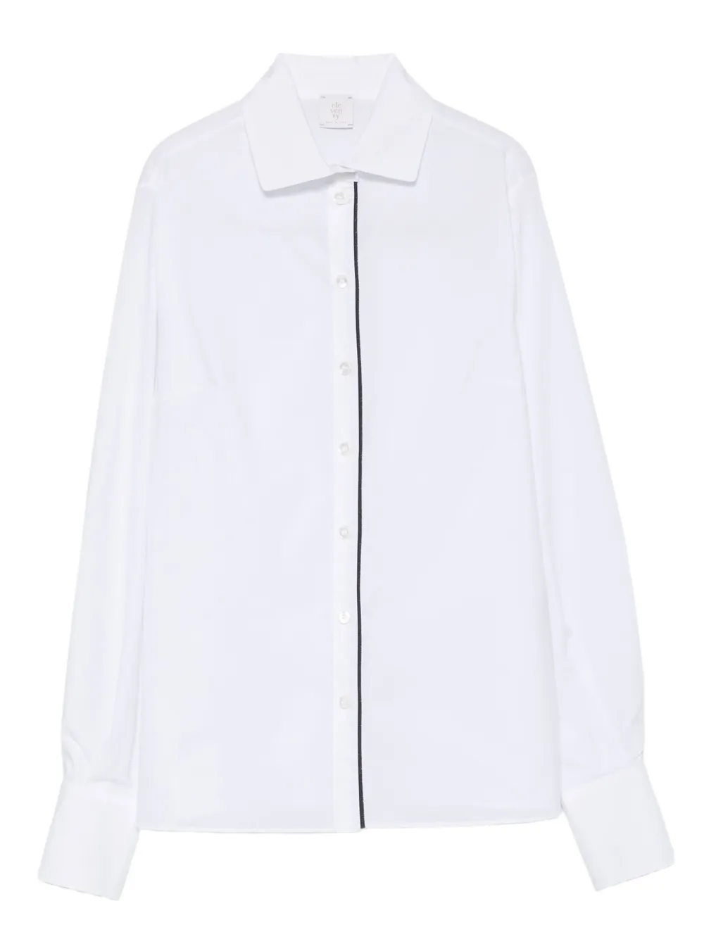 Eleventy central-seam cotton-blend shirt | White | Image 1