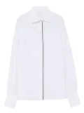 Eleventy central-seam cotton-blend shirt - White