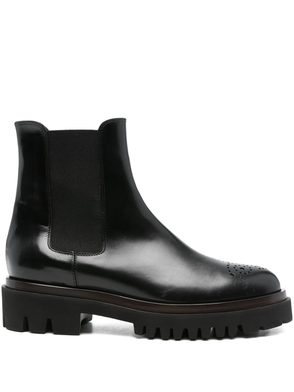 TRUMAN´S perforated-detail chelsea boots Black