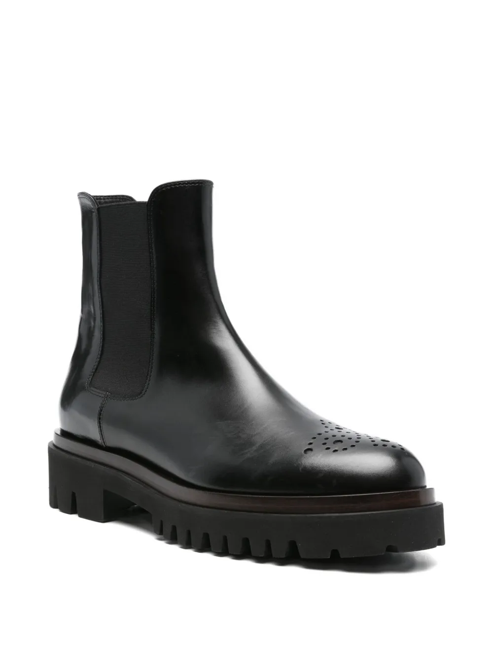 TRUMAN´S perforated-detail chelsea boots Black