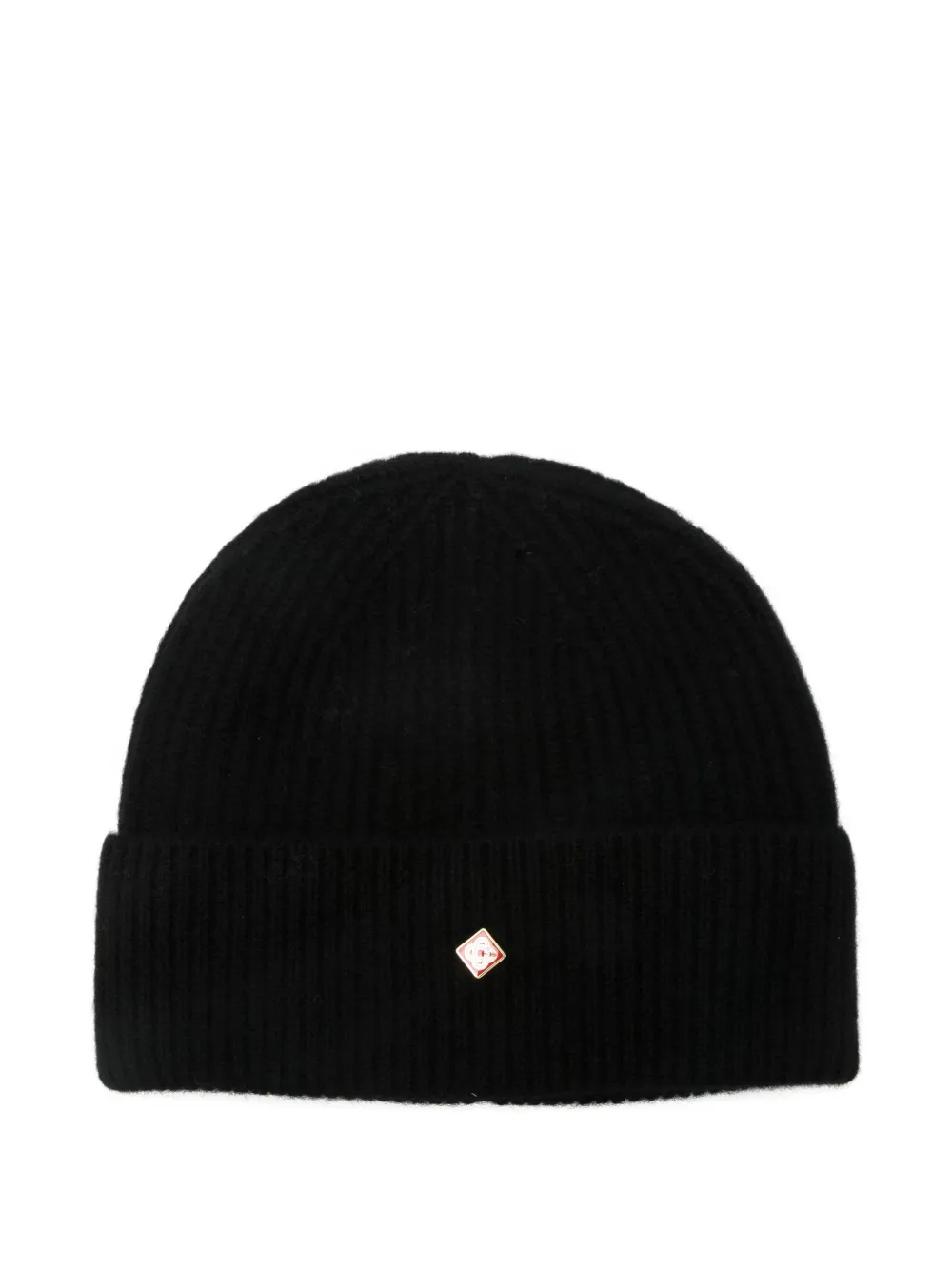 Casablanca ribbed logo beanie | Black | Image 1