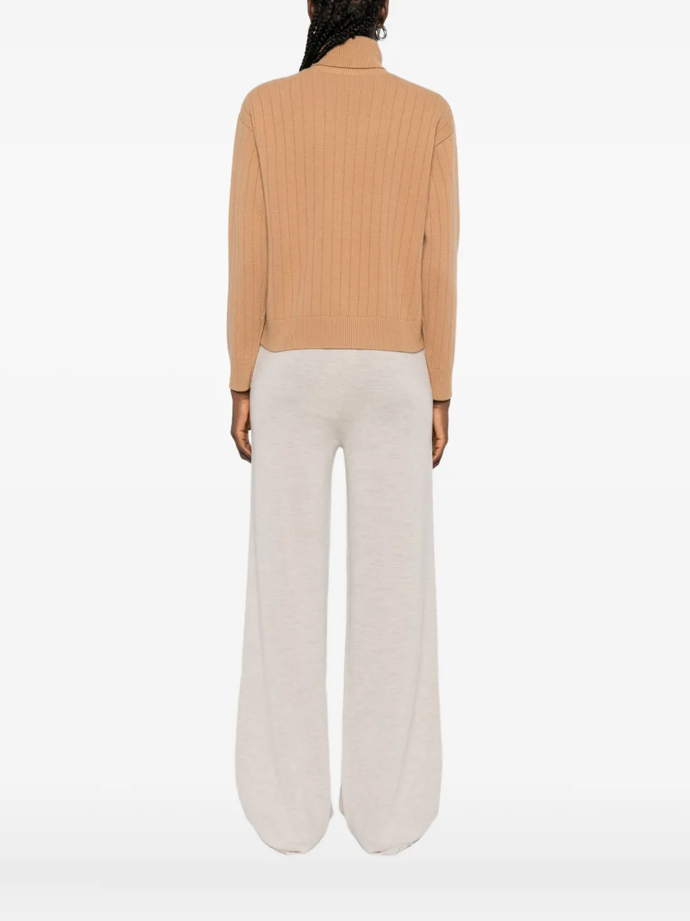 Eleventy Gerippter Rollkragenpullover In Brown