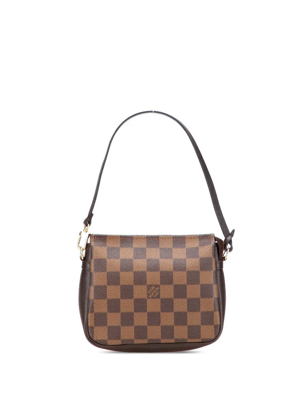 Pre-owned Louis Vuitton 2000 Damier Ebene Trousse Pochette Handbag In Brown