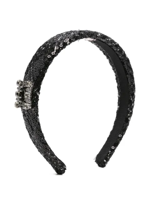 Roger Vivier sequin-embellished crystal headband
