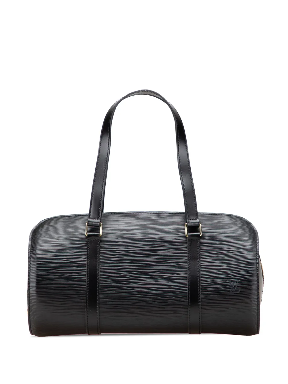 Pre-owned Louis Vuitton 1996 Epi Soufflot Handbag In Black