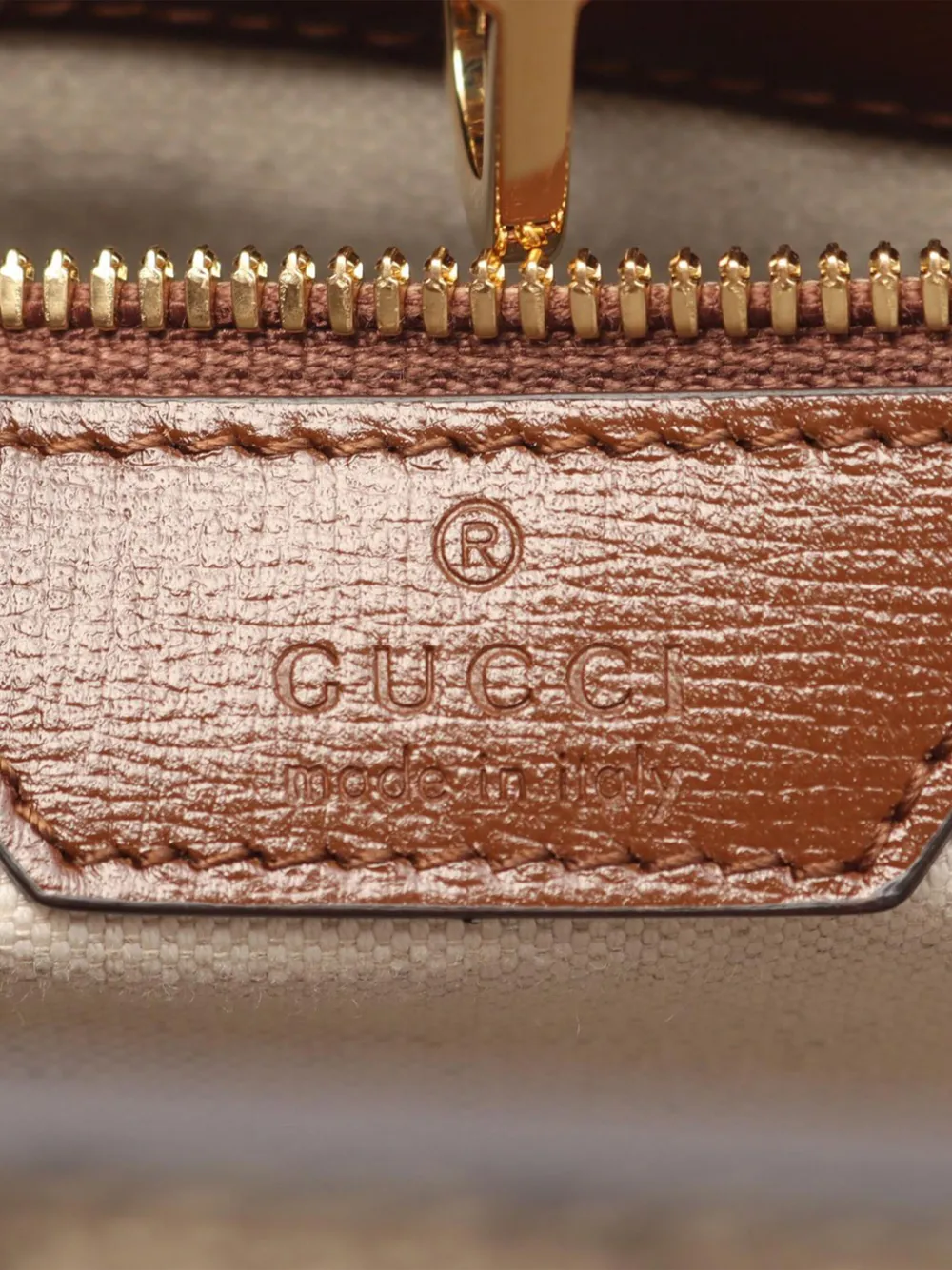 Pre-owned Gucci 2016-2025 Medium Gg Supreme Interlocking G Tote Satchel In Brown
