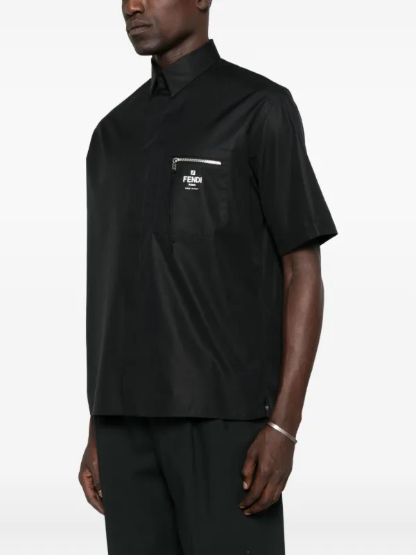 FENDI ジップポケット シャツ | ブラック | FARFETCH JP