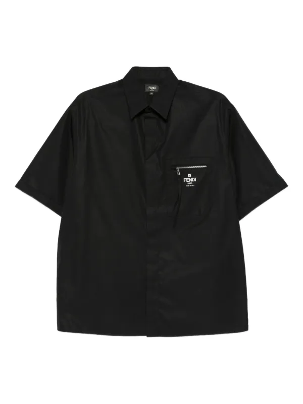 FENDI zip-pocket Shirt | Black | FARFETCH