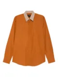 FENDI contrasting-collar shirt - Brown