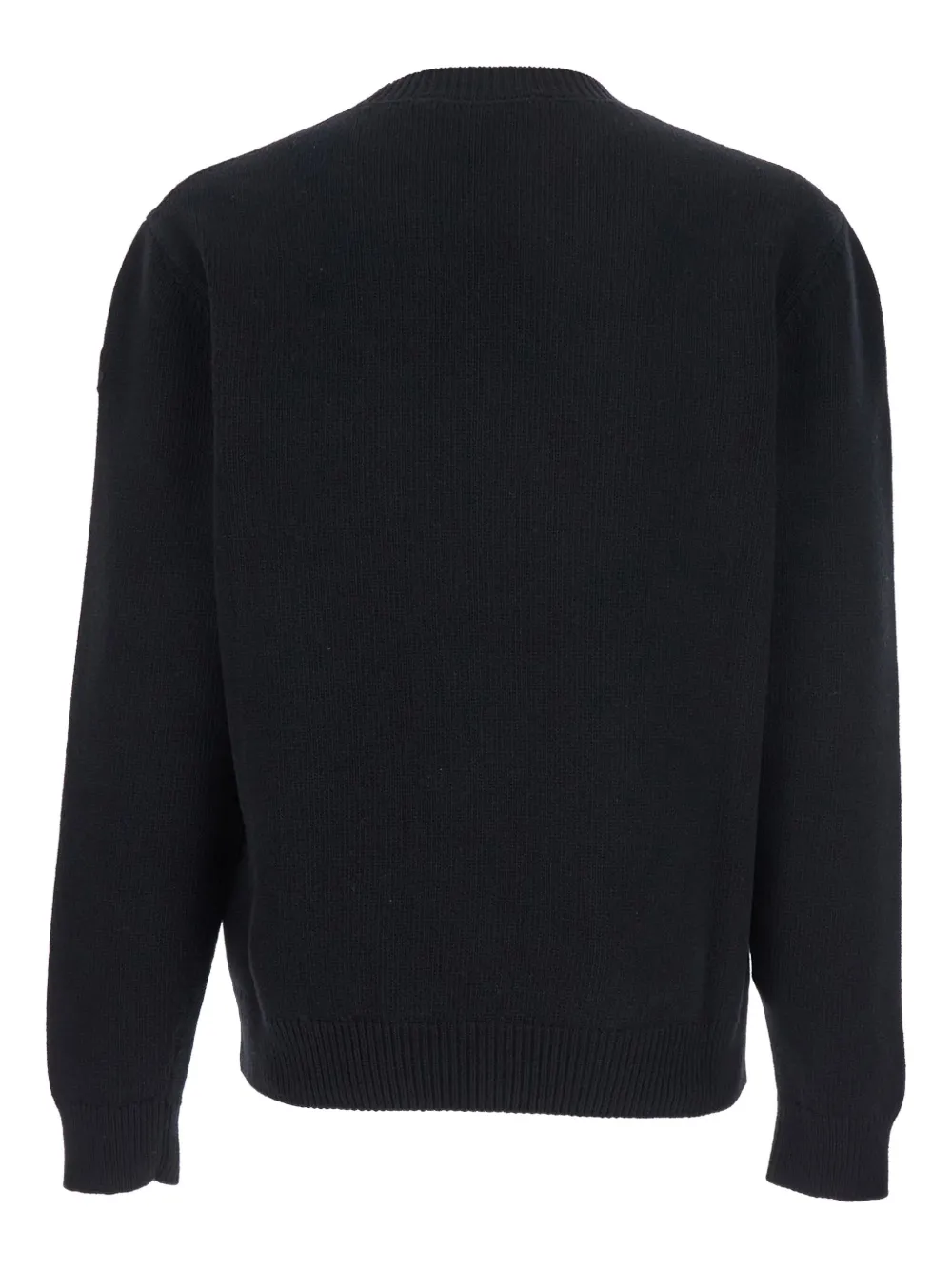 Moncler logo-patch crew-neck sweater - Zwart