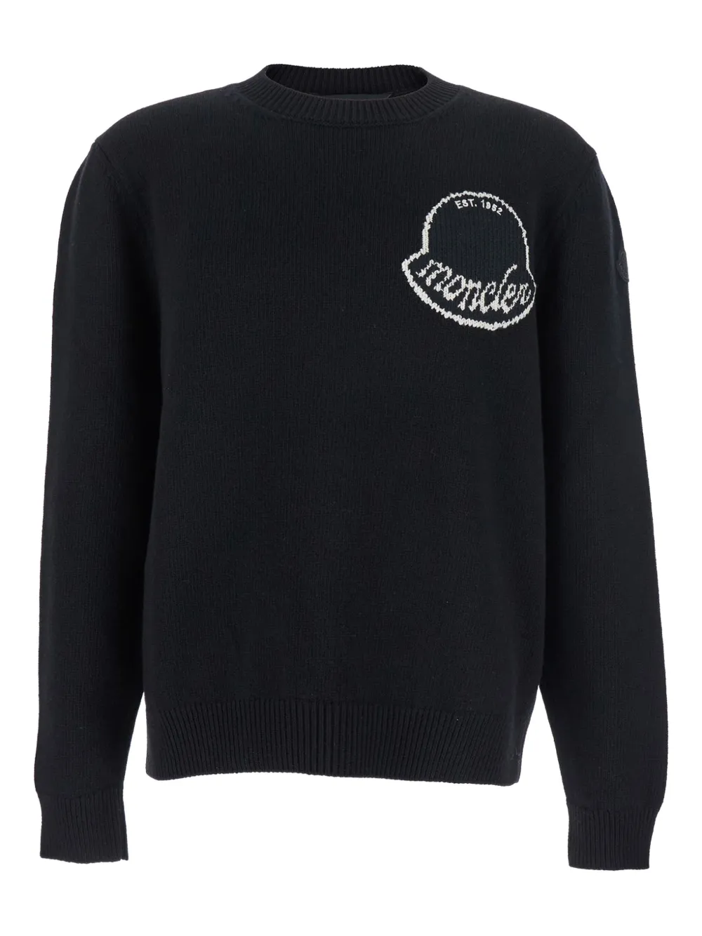 Moncler Sweater met logopatch Zwart