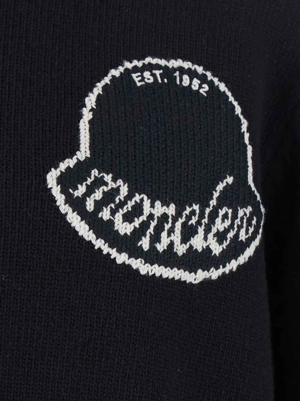Moncler Sweater met logopatch Zwart