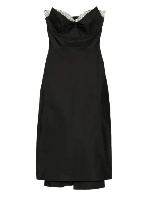Alexander McQueen crystal-embellished strapless midi dress