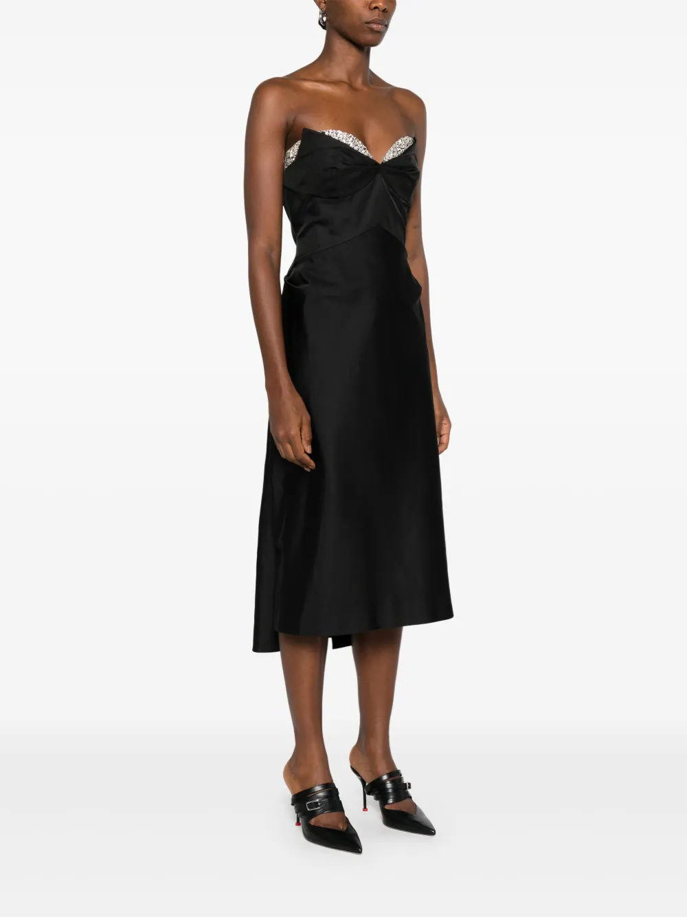 Alexander McQueen Jurk verfraaid met kristallen Zwart