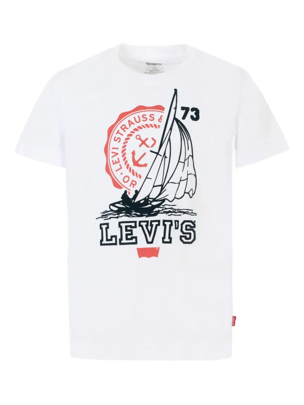 Levi's Kids' Sailboat-graphic Cotton T-shirt In White