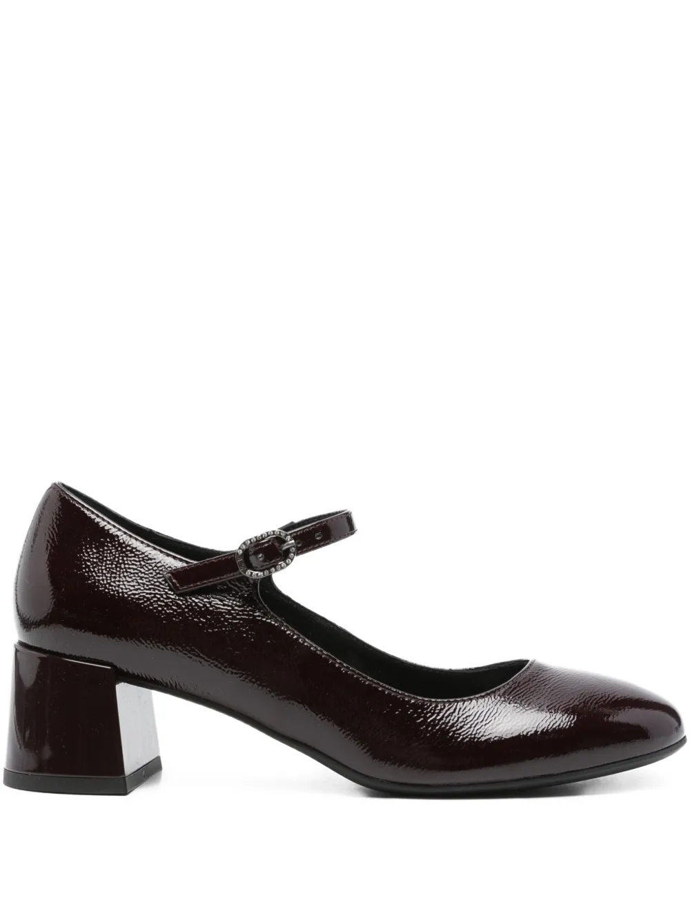 NERO GIARDINI 50mm leather almond pumps Red