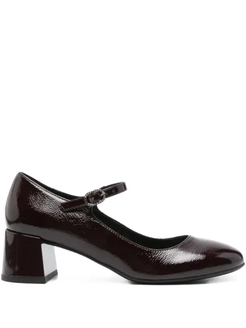 NERO GIARDINI 50mm leather almond pumps