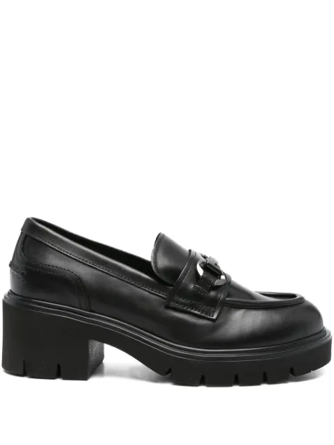 NERO GIARDINI 50mm chain-detail loafers