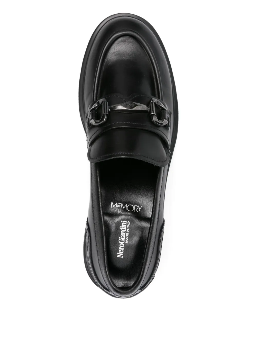 Nero Giardini 50mm Chain-detail Loafers In Black