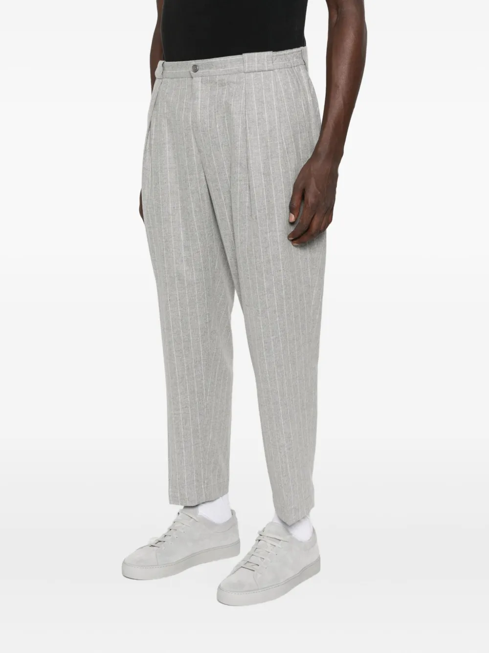 Briglia 1949 pinstripe pleated trousers Grijs