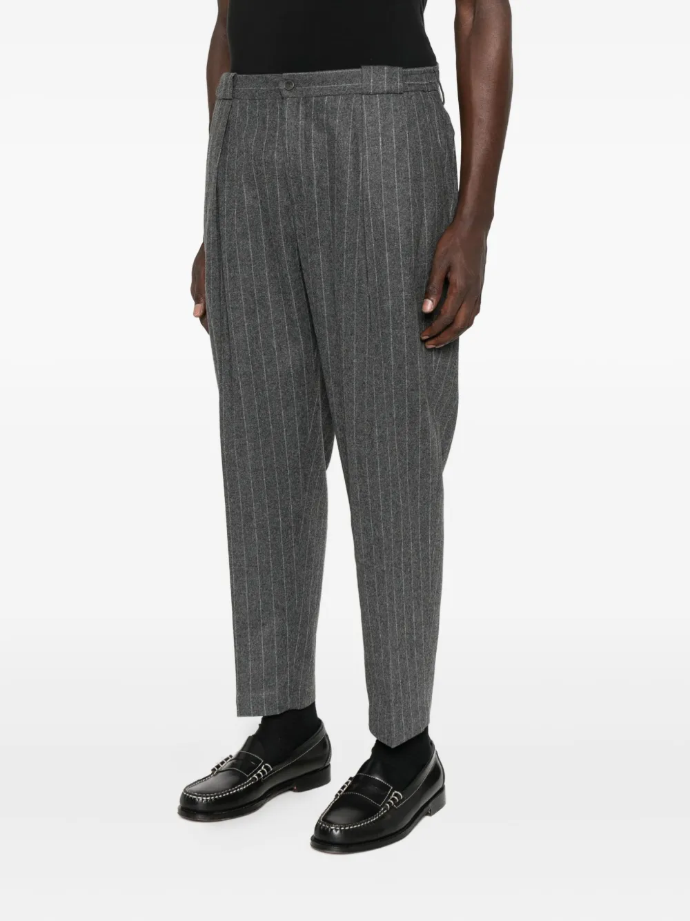 Briglia 1949 pinstripe pleated trousers Grijs